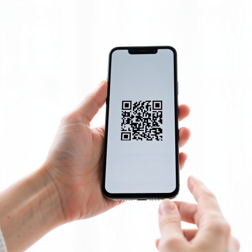 底部小程序二维码，黑色边框正方形图案，白色背景，中心有购物车图标