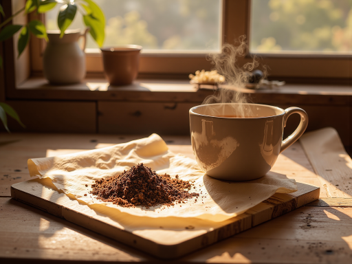 精品咖啡杯装，白色陶瓷杯，棕色咖啡液体，表面有拉花艺术，木制托盘，温暖室内光线